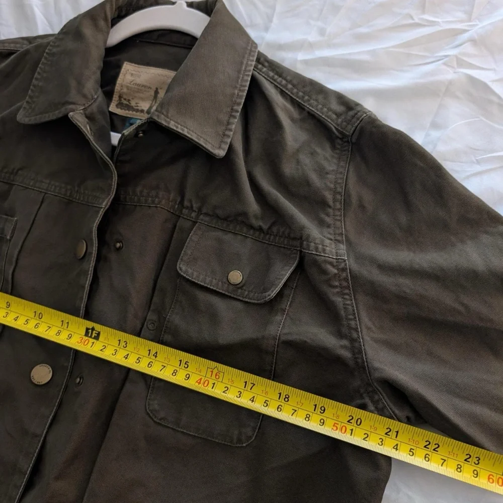 Ralph Lauren Olive Utility Military Jacket 100% cotton size women’s small - Picture 7 of 8